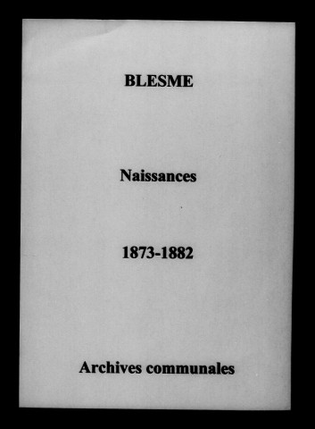 Blesme. Naissances 1873-1882