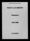Togny-aux-Boeufs. Naissances 1824-1860