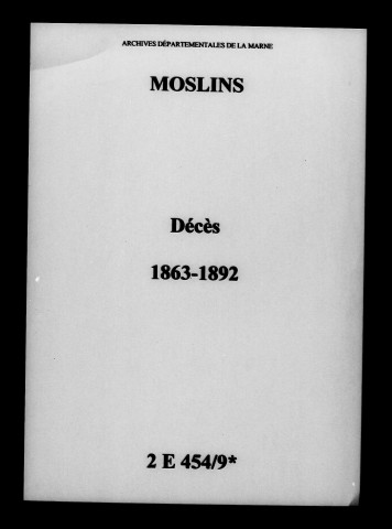 Moslins. Décès 1863-1892