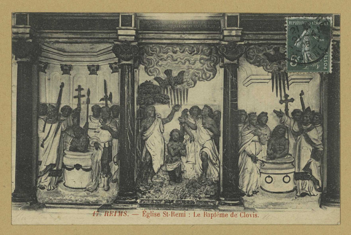 REIMS. 17. Église St-Remi : le baptême de Clovis.