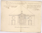 Projet du portail à reconstruire à l'église de Gigny aux bois, 1769.