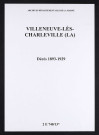 Villeneuve-lès-Charleville (La). Décès 1893-1929