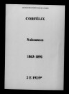 Corfélix. Naissances 1863-1892