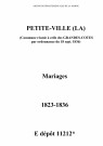 Petite-Ville (La). Mariages 1823-1836