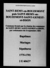 Saint-Remy-en-Bouzemont. Baptêmes, mariages, sépultures 1775-1791