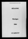 Sézanne. Mariages 1864