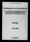 Dommartin-la-Planchette. Mariages 1793-1870