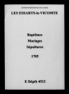 Essarts-le-Vicomte (Les). Baptêmes, mariages, sépultures 1705