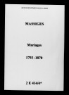 Massiges. Mariages 1793-1870