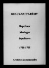 Braux-Saint-Remy. Baptêmes, mariages, sépultures 1725-1760