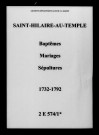Saint-Hilaire-au-Temple. Baptêmes, mariages, sépultures 1732-1792