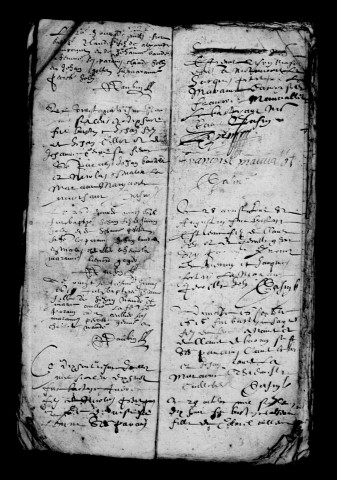 Mécringes. Baptêmes 1618-1671