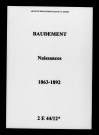 Baudement. Naissances 1863-1892
