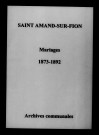 Saint-Amand. Mariages 1873-1892