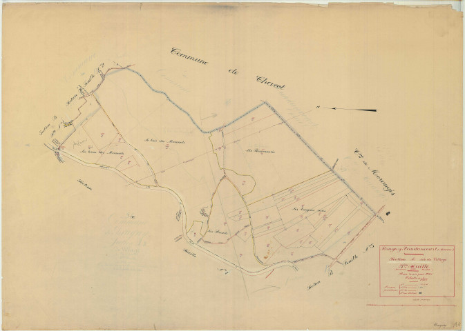 Brugny-Vaudancourt (51093). Section A3 échelle 1/2500, plan mis à jour pour 01/01/1934, non régulier (papier)