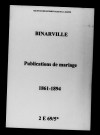 Binarville. Publications de mariage 1861-1894