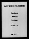 Saint-Brice-Courcelles. Baptêmes, mariages, sépultures 1740-1792