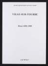 Ville-sur-Tourbe. Décès 1892-1909