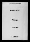 Moiremont. Mariages 1871-1891