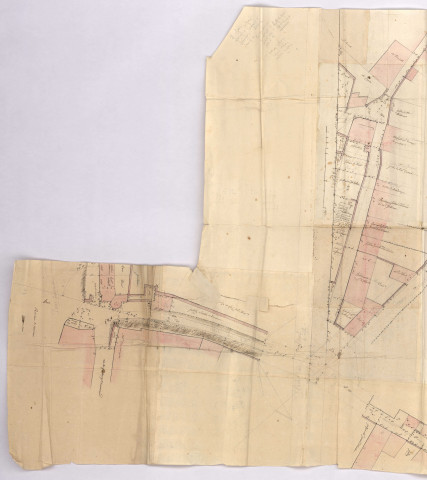 RN 3. Plan de la partie de la ville de Dormans, 1753.