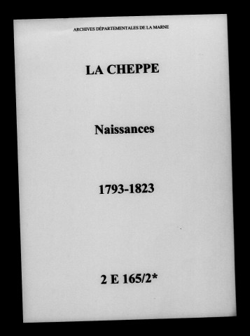 Cheppe (La). Naissances 1793-1823