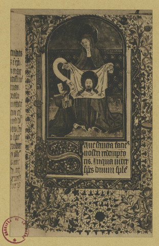 CHÂLONS-EN-CHAMPAGNE. 2- Bibliothèque Municipale. Miniature d'un livre d'heures (XVe siècle).
Châlons-sur-MarneEdition du Musée.Sans date