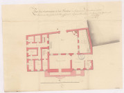 Plan de souterrains et des casernes et maréchaussée et de l'hôtel de la municipalité de la ville de Sézanne, 1776.
