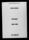 Potangis. Mariages 1893-1901