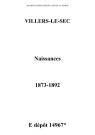 Villers-le-Sec. Naissances 1873-1892