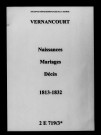 Vernancourt. Naissances, mariages, décès 1813-1832