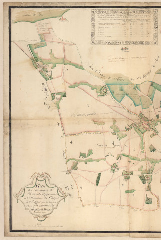 Plan de Bannost et de Jouy-le-Châtel (Seine-et-Marne) (chapitre de Meaux) (1776)