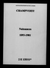Champvoisy. Naissances 1893-1901