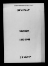 Beaunay. Mariages 1893-1901