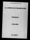 Croix-en-Champagne (La). Naissances 1793-1870