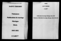 Saint-Thierry. Naissances, publications de mariage, mariages, décès 1843-1852