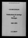 Courcemain. Publications de mariage, mariages 1863-1892