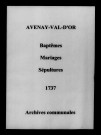 Avenay. Baptêmes, mariages, sépultures 1737