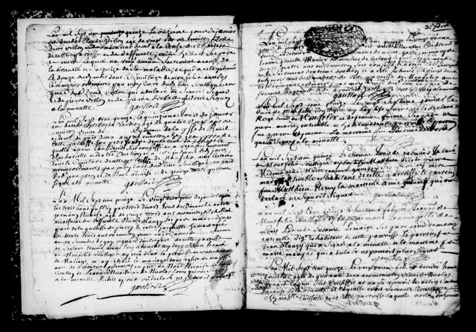 Chavot-Courcourt. Baptêmes, mariages, sépultures 1715-1736
