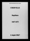 Cherville. Baptêmes 1667-1673