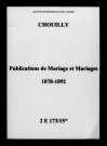Chouilly. Publications de mariage, mariages 1878-1892