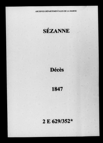 Sézanne. Décès 1847