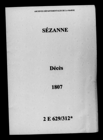Sézanne. Décès 1807