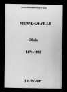 Vienne-la-Ville. Décès 1871-1891