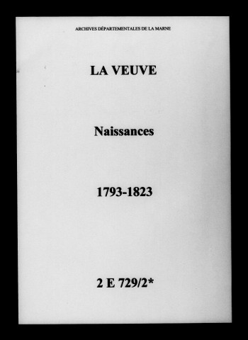 Veuve (La). Naissances 1793-1823