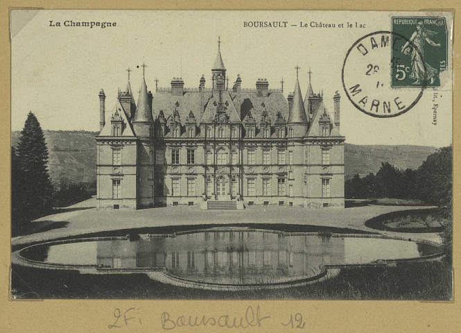 BOURSAULT. La Champagne-Boursault-Le Château et le Lac.