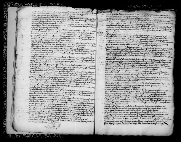 Mécringes. Baptêmes, mariages, sépultures (extraits) 1689