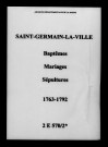 Saint-Germain-la-Ville. Baptêmes, mariages, sépultures 1763-1792