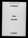 Breuil (Le). Décès 1863-1892