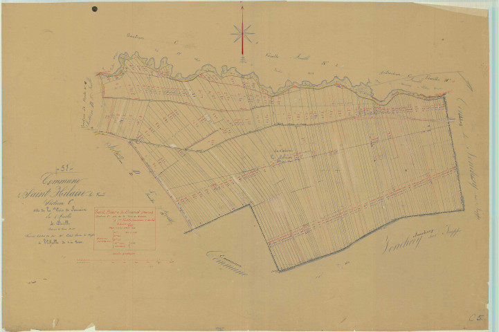 Saint-Hilaire-le-Grand (51486). Section C5 échelle 1/2000, plan mis à jour pour 1935, plan non régulier (papier)