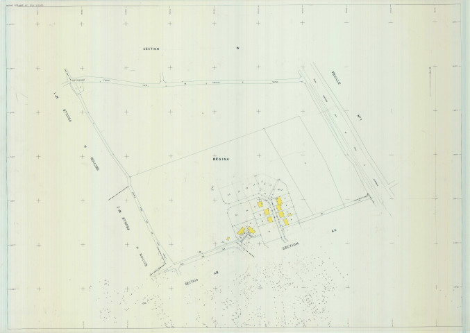 Sézanne (51535). Section AC échelle 1/1000, plan remanié pour 01/01/1995, plan régulier de qualité P4 (calque)